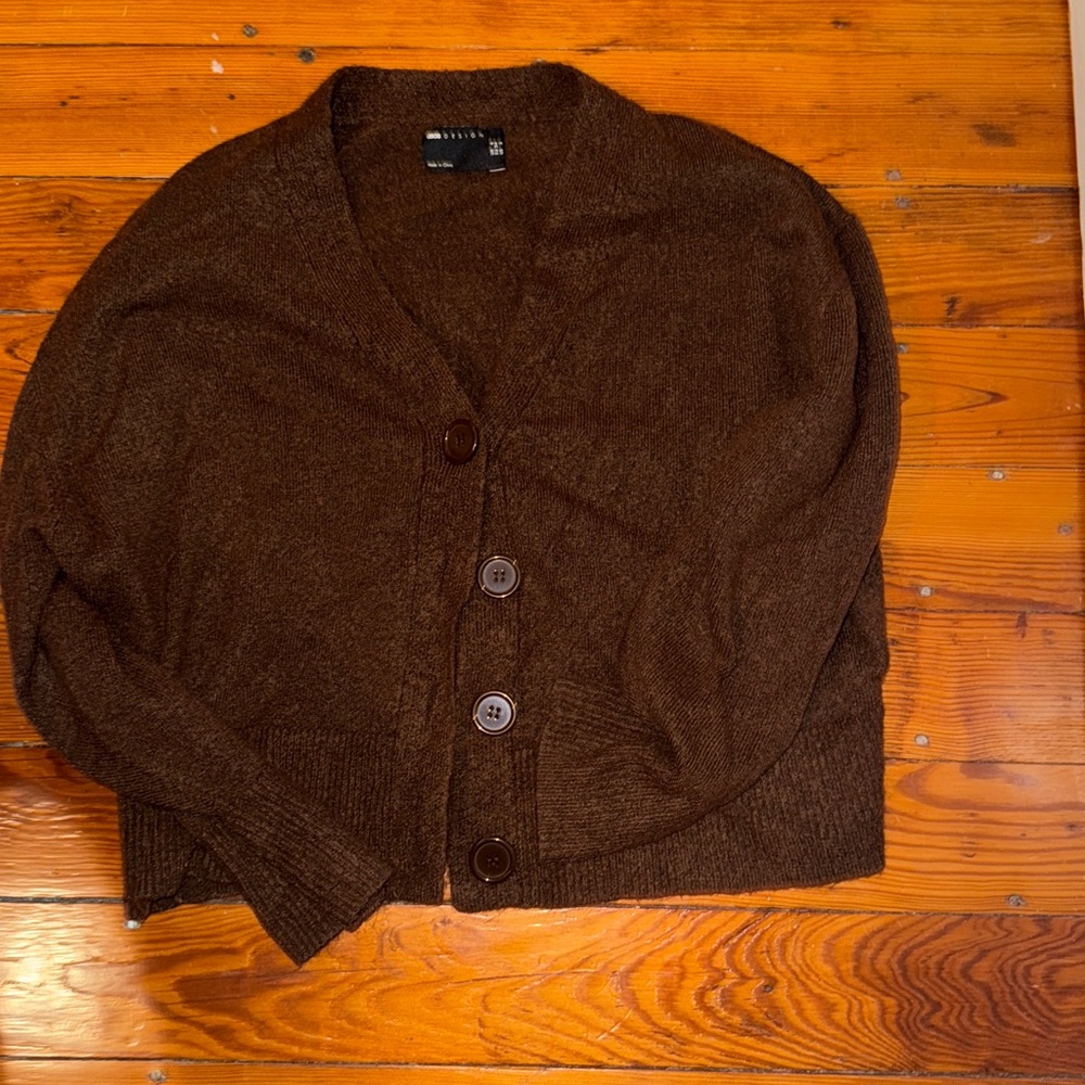 Brown Button-Up Cardigan
